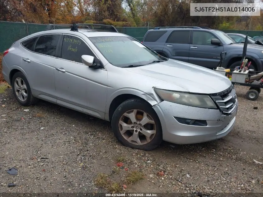 5J6TF2H51AL014006 2010 Honda Accord Crosstour Ex-L
