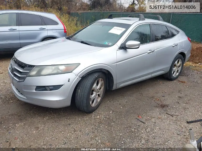 5J6TF2H51AL014006 2010 Honda Accord Crosstour Ex-L