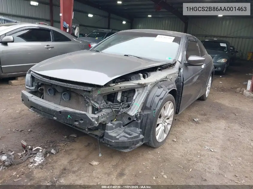 1HGCS2B86AA001463 2010 Honda Accord 3.5 Ex-L