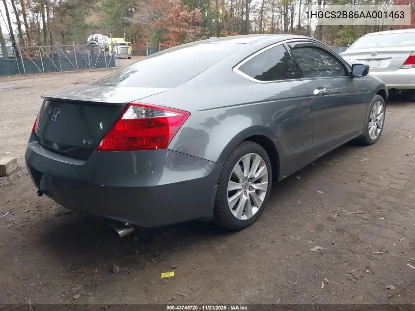 1HGCS2B86AA001463 2010 Honda Accord 3.5 Ex-L