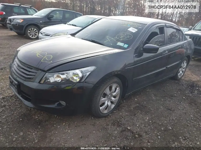1HGCP3F84AA012978 2010 Honda Accord 3.5 Ex-L