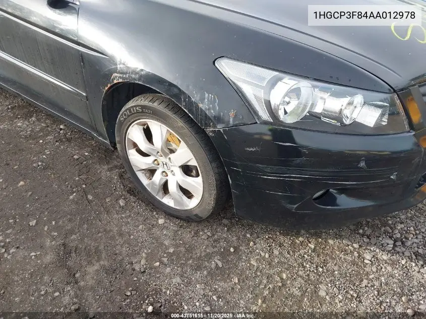 1HGCP3F84AA012978 2010 Honda Accord 3.5 Ex-L