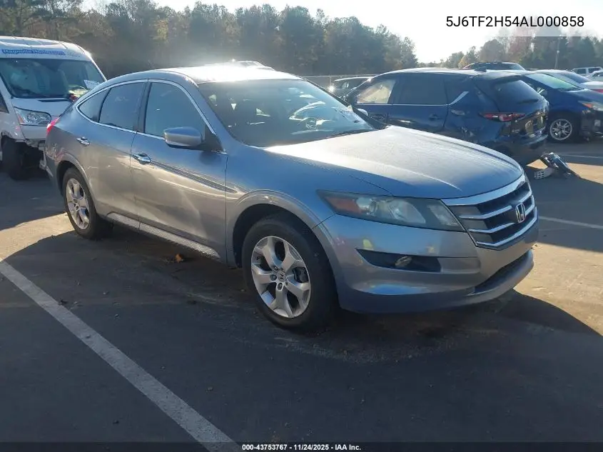 5J6TF2H54AL000858 2010 Honda Accord Crosstour Ex-L