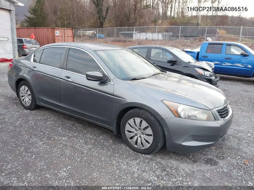 1HGCP2F38AA086516 2010 Honda Accord 2.4 Lx
