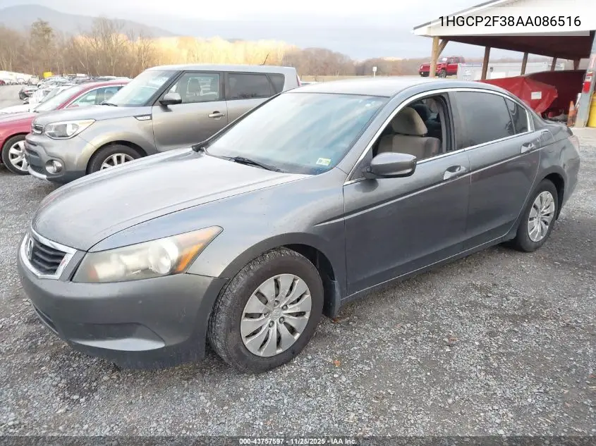 1HGCP2F38AA086516 2010 Honda Accord 2.4 Lx