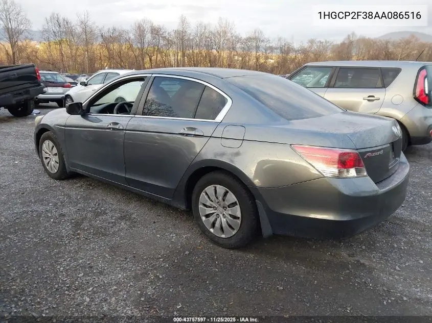 1HGCP2F38AA086516 2010 Honda Accord 2.4 Lx