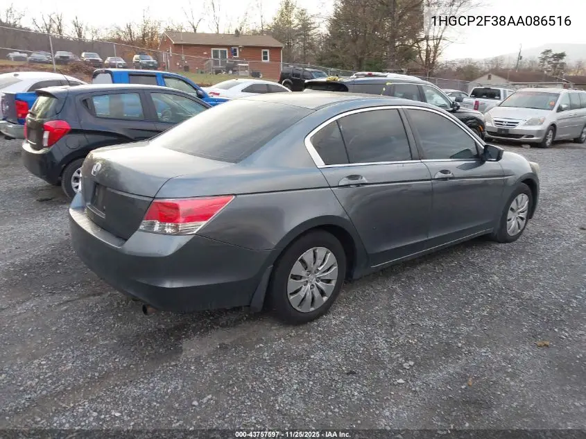 1HGCP2F38AA086516 2010 Honda Accord 2.4 Lx