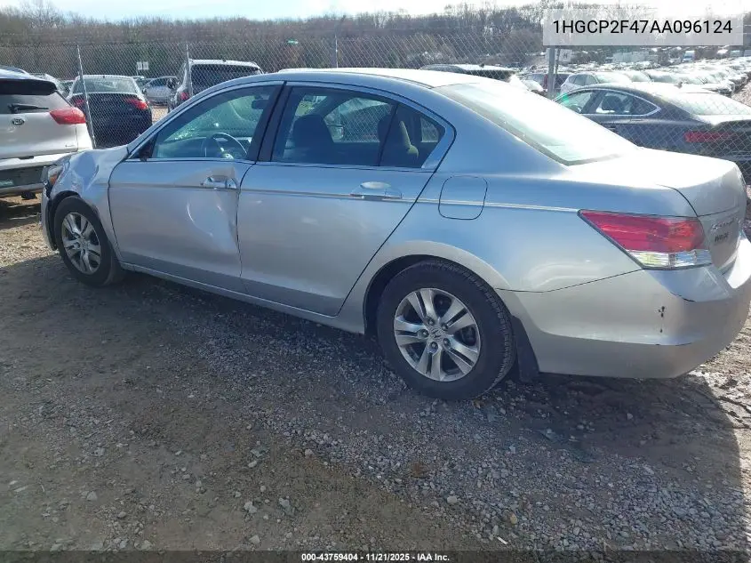1HGCP2F47AA096124 2010 Honda Accord 2.4 Lx-P