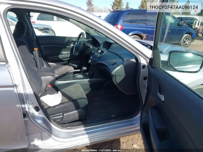 1HGCP2F47AA096124 2010 Honda Accord 2.4 Lx-P
