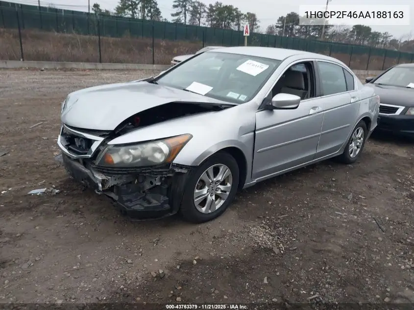 1HGCP2F46AA188163 2010 Honda Accord 2.4 Lx-P