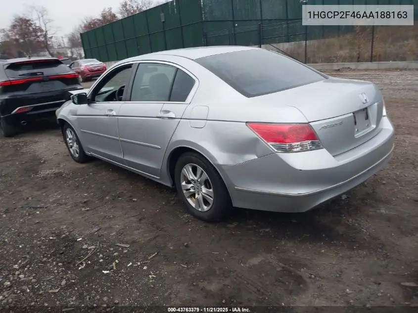 1HGCP2F46AA188163 2010 Honda Accord 2.4 Lx-P