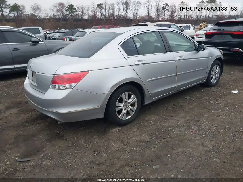 1HGCP2F46AA188163 2010 Honda Accord 2.4 Lx-P