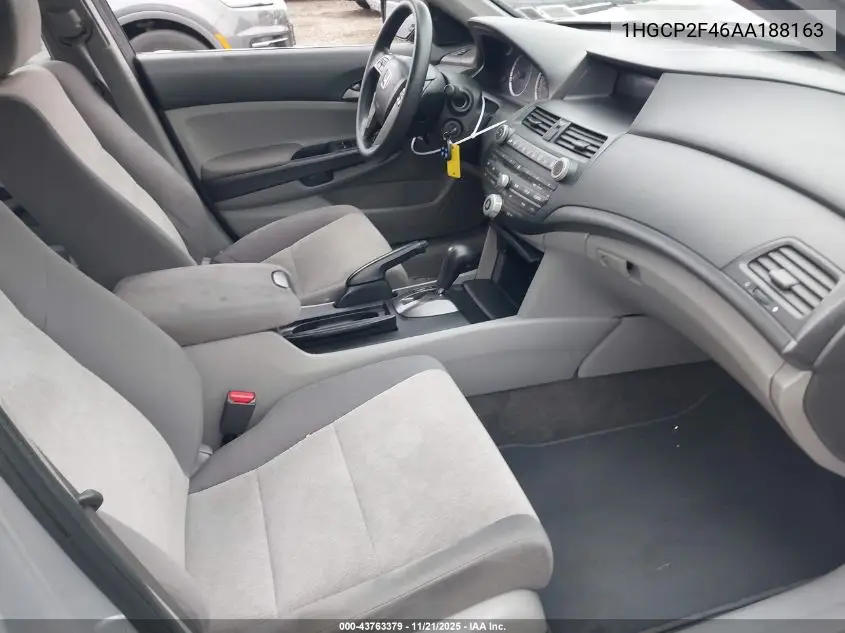 1HGCP2F46AA188163 2010 Honda Accord 2.4 Lx-P