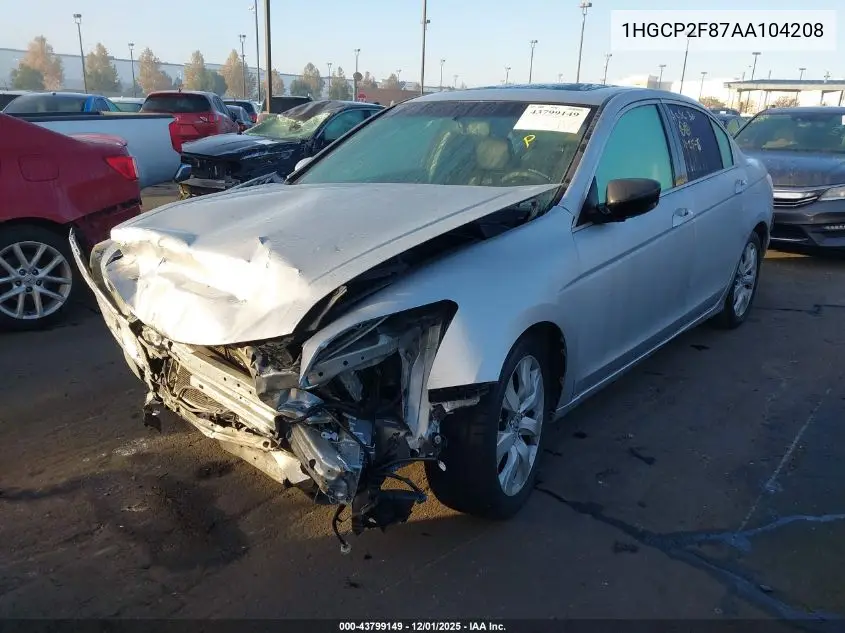 1HGCP2F87AA104208 2010 Honda Accord 2.4 Ex-L
