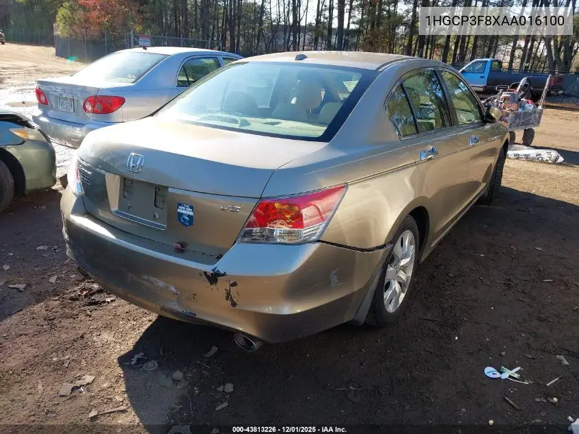 1HGCP3F8XAA016100 2010 Honda Accord 3.5 Ex-L