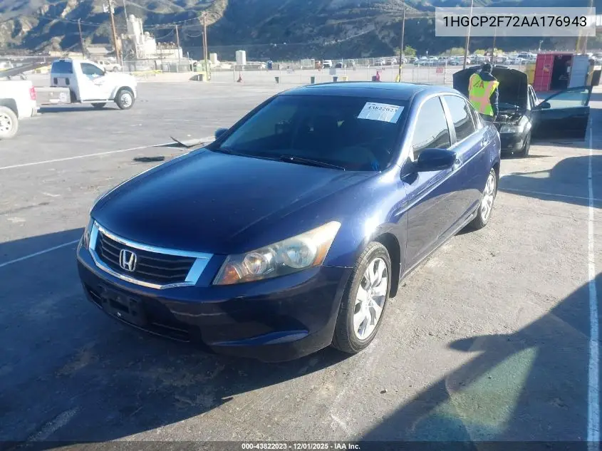 1HGCP2F72AA176943 2010 Honda Accord 2.4 Ex