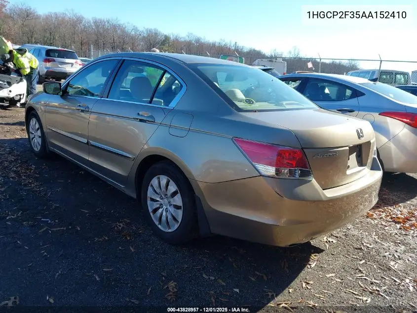 1HGCP2F35AA152410 2010 Honda Accord 2.4 Lx