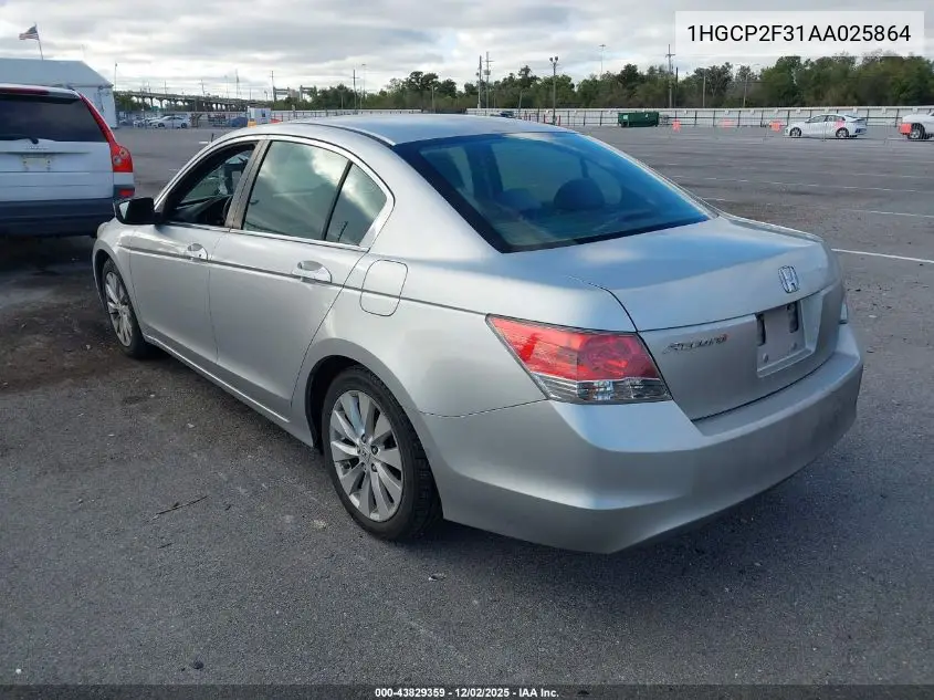1HGCP2F31AA025864 2010 Honda Accord 2.4 Lx