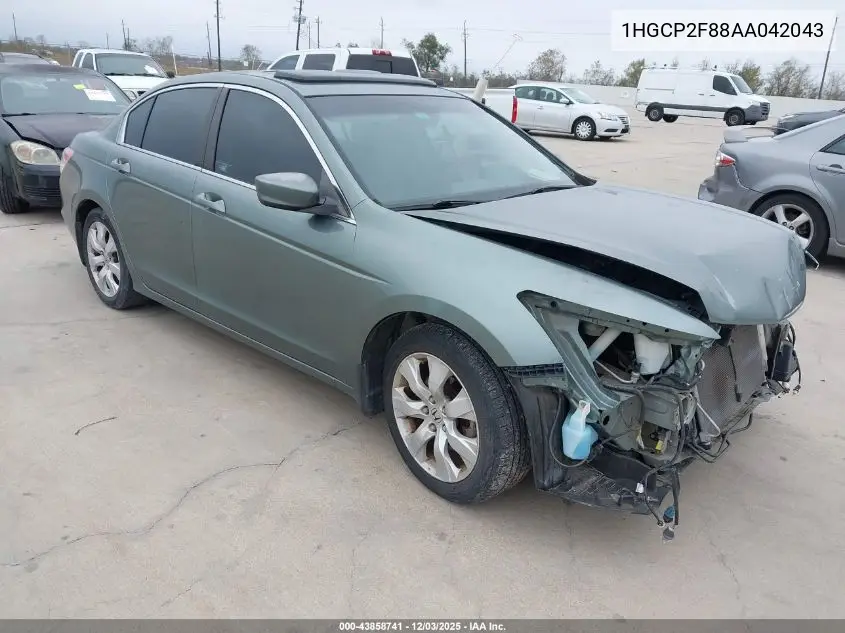 1HGCP2F88AA042043 2010 Honda Accord 2.4 Ex-L