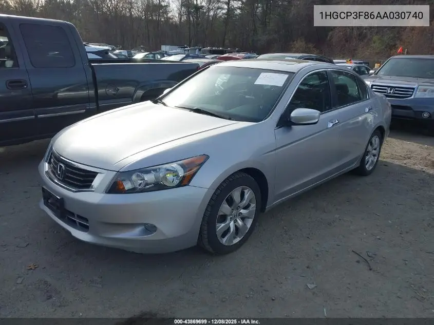 1HGCP3F86AA030740 2010 Honda Accord 3.5 Ex-L