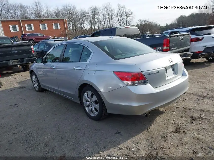 1HGCP3F86AA030740 2010 Honda Accord 3.5 Ex-L