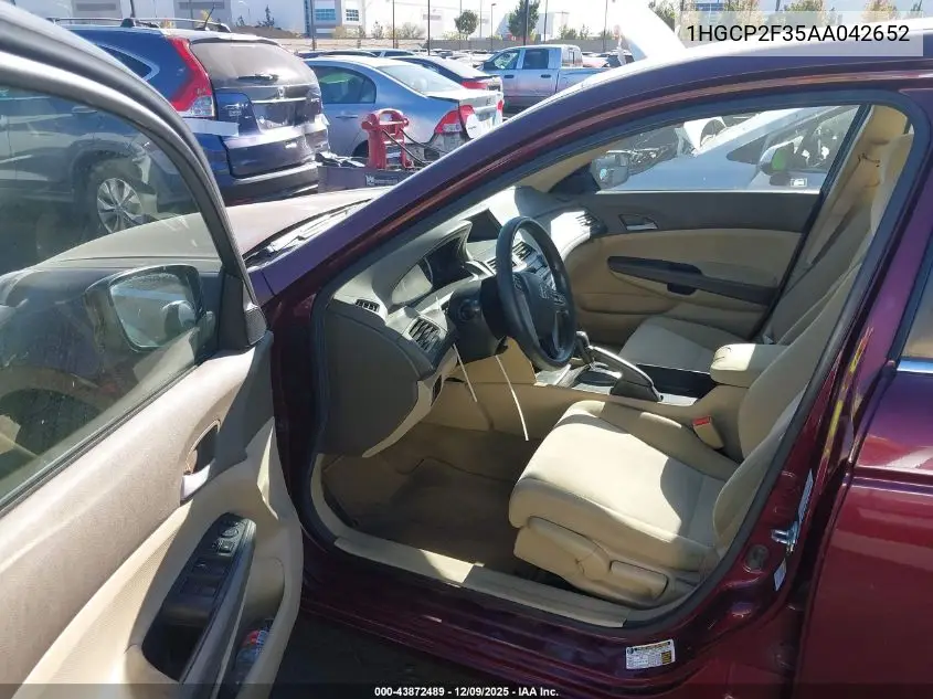 1HGCP2F35AA042652 2010 Honda Accord 2.4 Lx