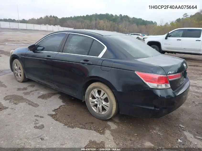 1HGCP2F40AA075664 2010 Honda Accord 2.4 Lx-P