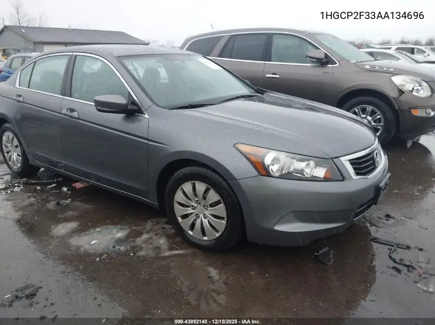 1HGCP2F33AA134696 2010 Honda Accord 2.4 Lx