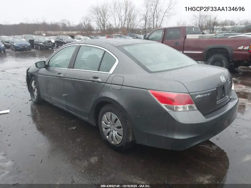 1HGCP2F33AA134696 2010 Honda Accord 2.4 Lx
