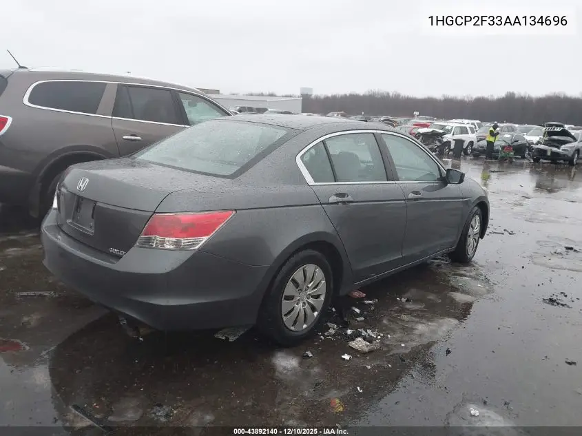 1HGCP2F33AA134696 2010 Honda Accord 2.4 Lx