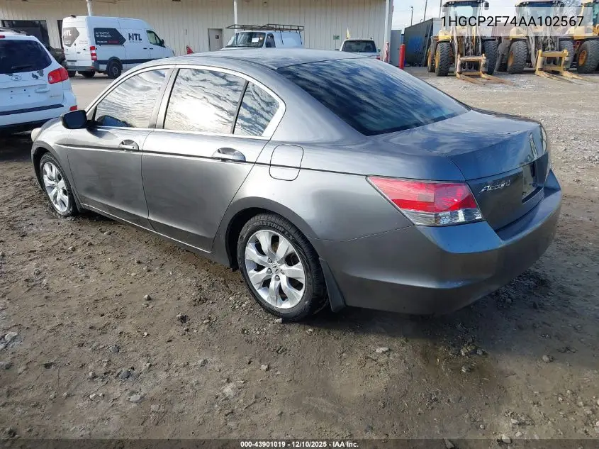 1HGCP2F74AA102567 2010 Honda Accord 2.4 Ex