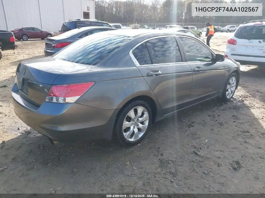 1HGCP2F74AA102567 2010 Honda Accord 2.4 Ex