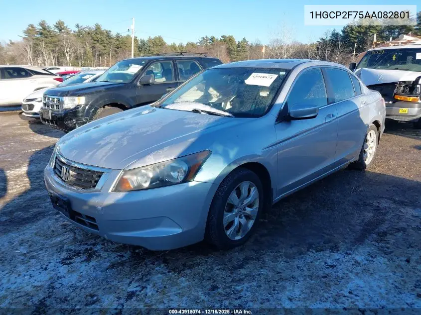 1HGCP2F75AA082801 2010 Honda Accord 2.4 Ex