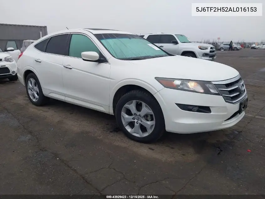 5J6TF2H52AL016153 2010 Honda Accord Crosstour Ex-L