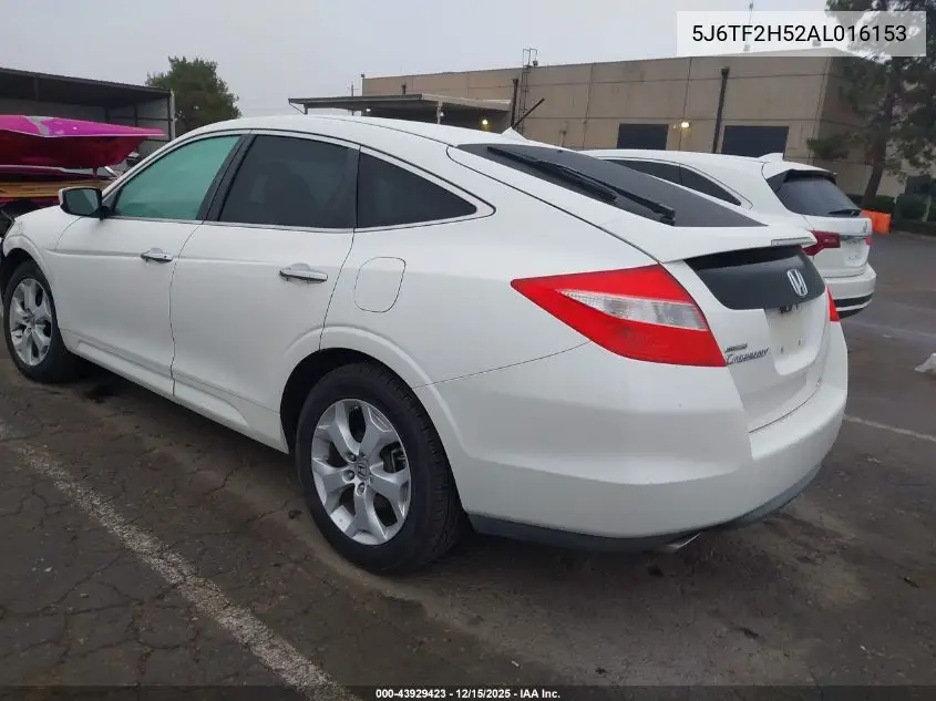 5J6TF2H52AL016153 2010 Honda Accord Crosstour Ex-L