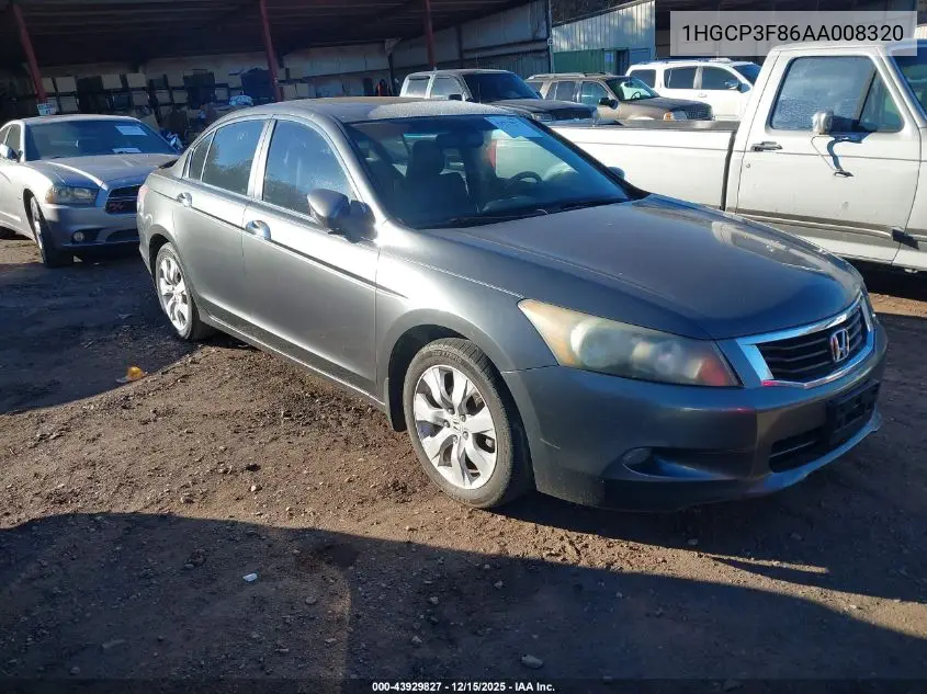 1HGCP3F86AA008320 2010 Honda Accord 3.5 Ex-L
