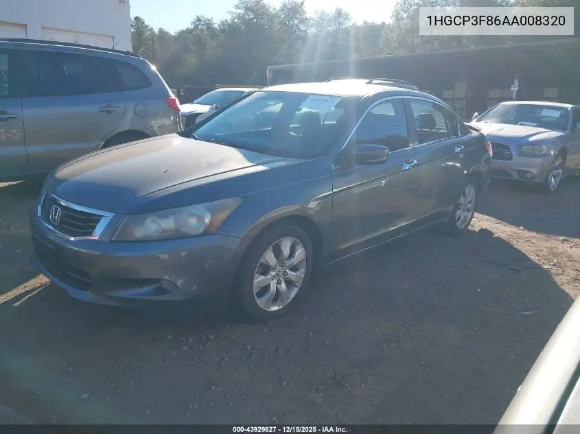 1HGCP3F86AA008320 2010 Honda Accord 3.5 Ex-L