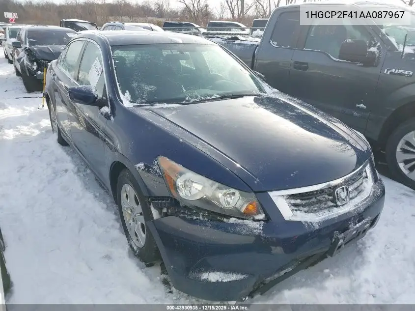 1HGCP2F41AA087967 2010 Honda Accord 2.4 Lx-P
