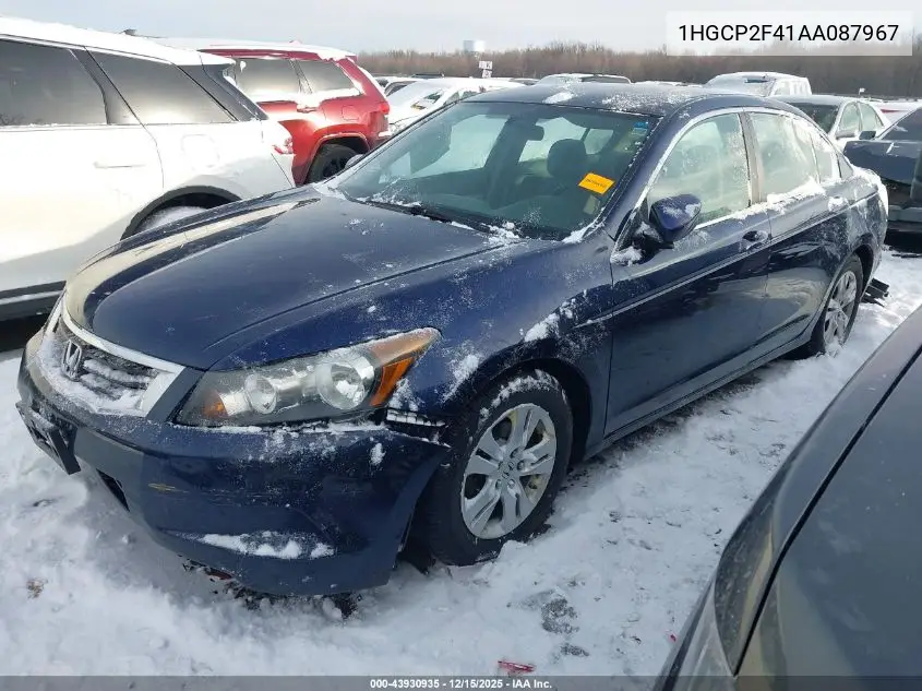 1HGCP2F41AA087967 2010 Honda Accord 2.4 Lx-P