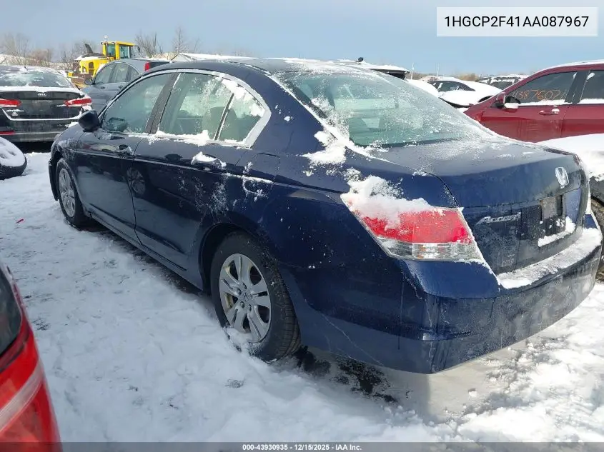 1HGCP2F41AA087967 2010 Honda Accord 2.4 Lx-P