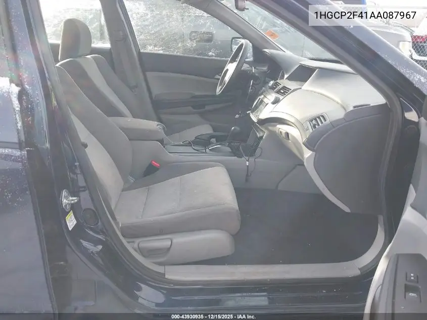 1HGCP2F41AA087967 2010 Honda Accord 2.4 Lx-P