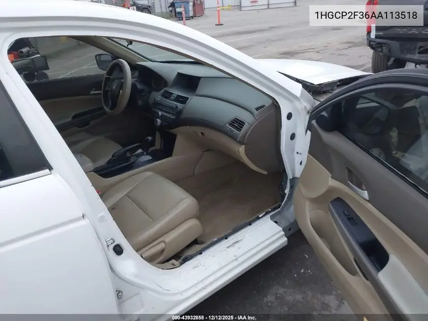 1HGCP2F36AA113518 2010 Honda Accord 2.4 Lx