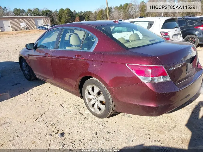 1HGCP2F85AA145291 2010 Honda Accord 2.4 Ex-L