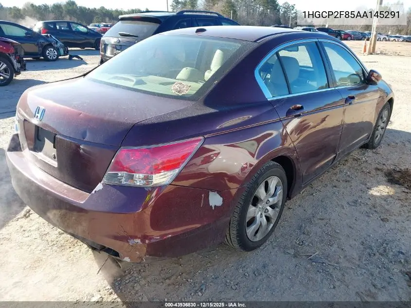 1HGCP2F85AA145291 2010 Honda Accord 2.4 Ex-L