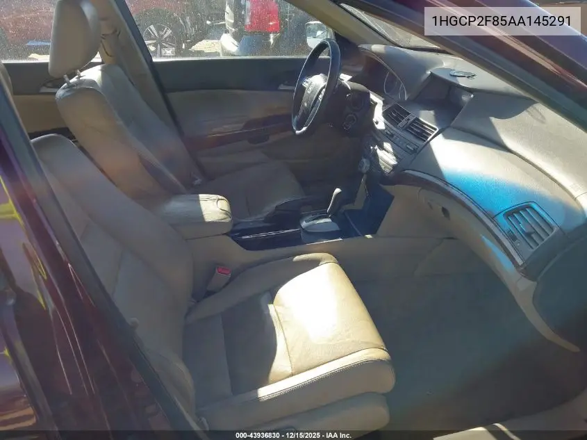 1HGCP2F85AA145291 2010 Honda Accord 2.4 Ex-L