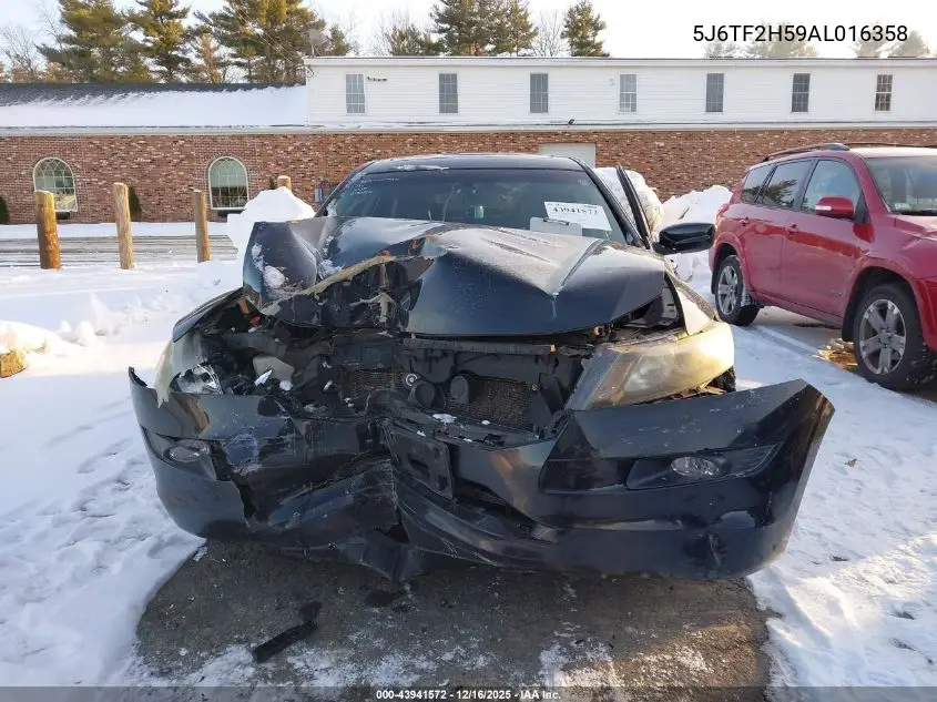 5J6TF2H59AL016358 2010 Honda Accord Crosstour Ex-L