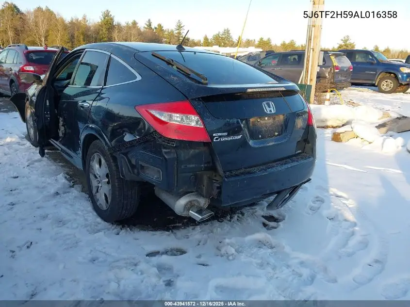 5J6TF2H59AL016358 2010 Honda Accord Crosstour Ex-L