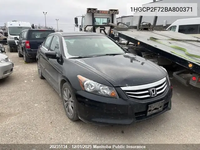 1HGCP2F72BA800371 2011 Honda Accord Ex