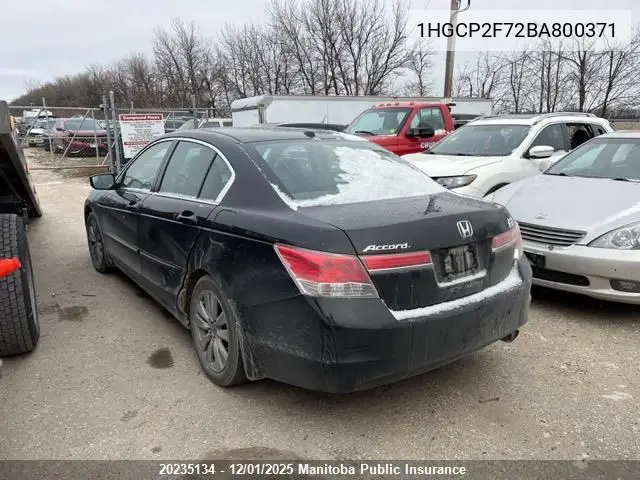 1HGCP2F72BA800371 2011 Honda Accord Ex