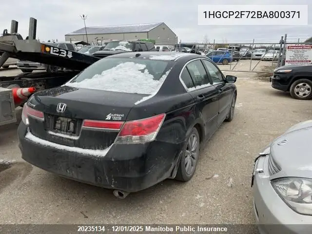 1HGCP2F72BA800371 2011 Honda Accord Ex